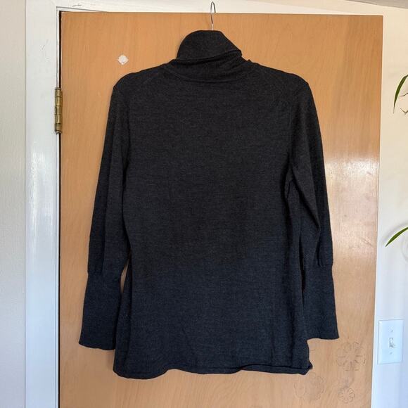 Classiques Entier Atelier Wool Silk Cashmere Turtleneck Heather Gray Sweater S/M - Picture 3 of 8